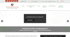 Desktop Screenshot of finishingtoucheslandscaping.com