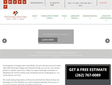 Tablet Screenshot of finishingtoucheslandscaping.com